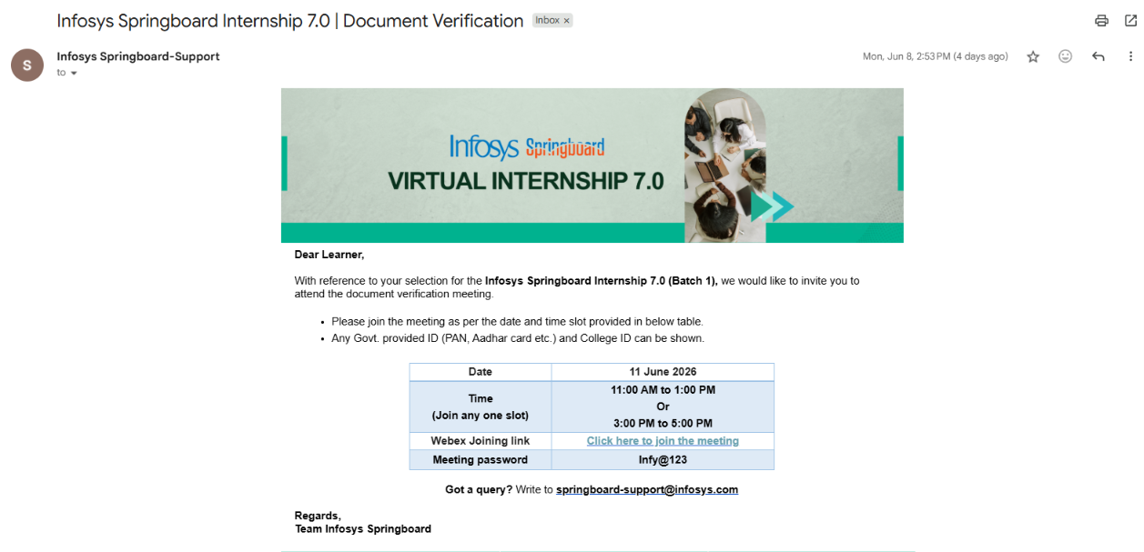 Document verification meeting
